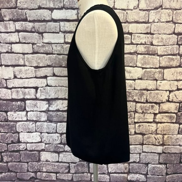 Grace Dane Lewis NWT Black Sleeveless Blouse Size 3X - Picture 4 of 9